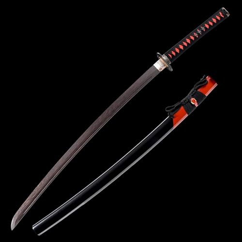 MAUXpIAO Katana aus natürlichem Palisander, handgefertigtes Samurai-Schwert aus Holz mit Scheide, 103 cm Bokken für Ausstellung, Cosplay, Sammlung, Kendo-Training schwerter/G/103cm