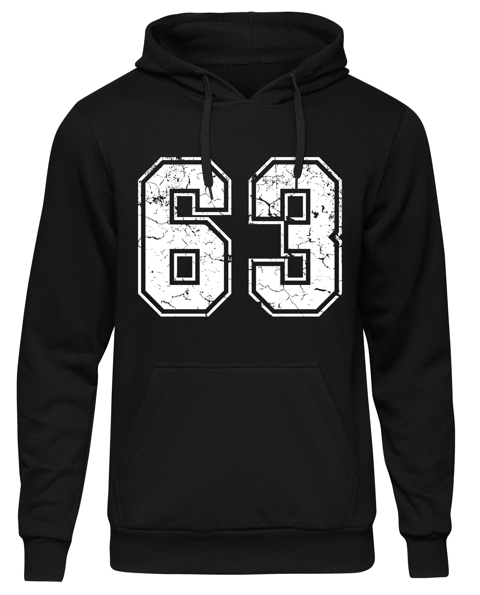 Uglyshirt Mücke 63 Herren Kapuzenpullover | Football Hoodie Kult Weltkulturerbe Pullover | M4 Schwarz (XL)