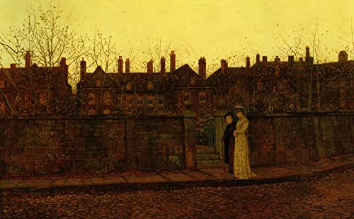 IPLUPJDY Kunstdruck Leinwand Bilder Moderne Druck Leinwand Malerei In the golden gloaming von grimshaw Leinwanddruck Malerei für Wanddekoration 60x90cm