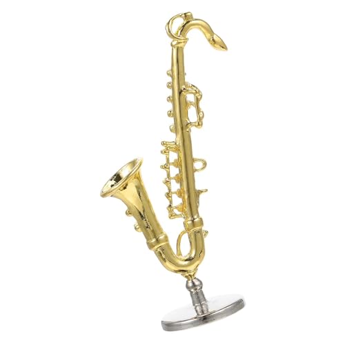 Mini-Instrumenten-Dekoration, Kleine Musikinstrumente, Miniatur-Saxophon-Horn-Ornamente, Saxophon-Modell Musikinstrumente Miniatur