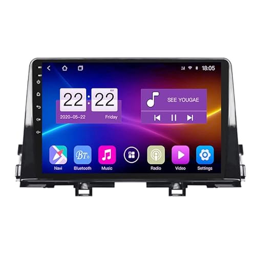 Android Autoradio Kompatibel mit KI-A Picanto 2016-2019 2 Din Radio GPS Navigation IPS Touchscreen Multimedia Player Unterstützung SWC 4G WiFi DSP Carplay, 4 Kern WiFi 1G+16G