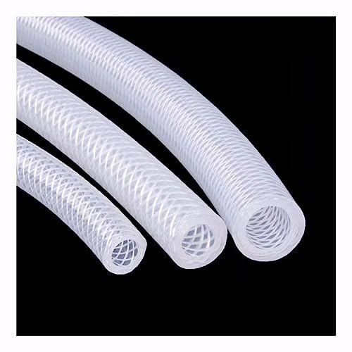 Reticulated Silicone Hose, Thickened Food Grade high-Temperature, Pressure Resistant, Explosion-Proof Woven Fiber Hose, 1M (Color : 6x12mm)