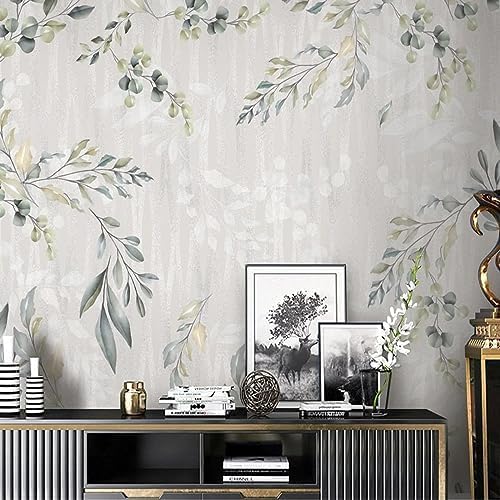 XLMING Handgemalte Botanische Blätter Im Vintage-Stil 3D Tapete Home Dekoration Wohnzimmer Sofa Schlafzimmer Tv Hintergrund Wand-250cm×170cm