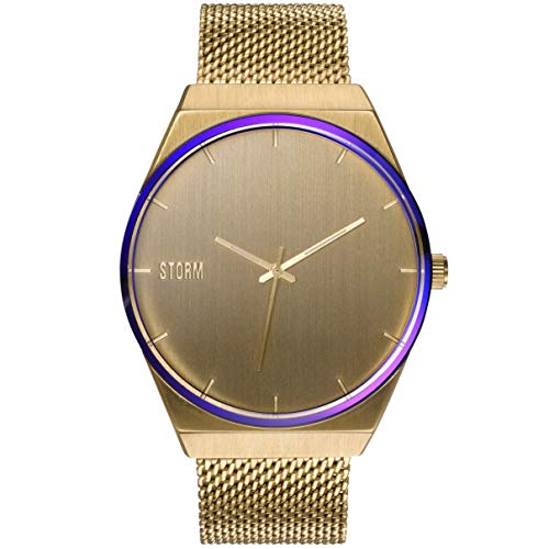 STORM London Cirero, Edelstahlgehäuse, Mesh Armband, 3 bar Wasserdicht, 43mm, 47477 (Gold)