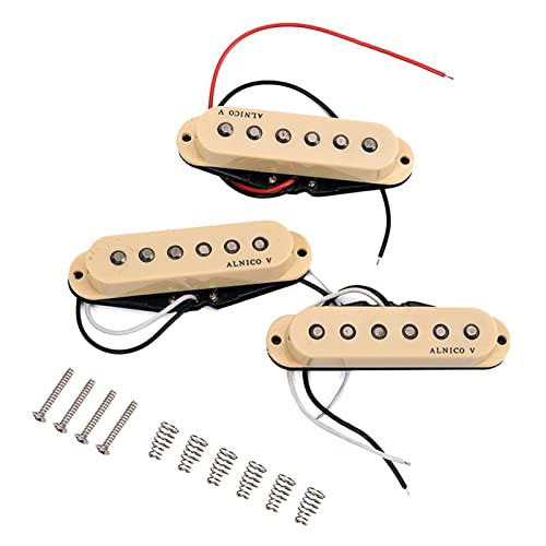 ZENGXUE 3x Metall Single Coil Neck Bridge Pickup Pickups Für E-Gitarre Ersatzteile Humbucker Tonabnehmer Set