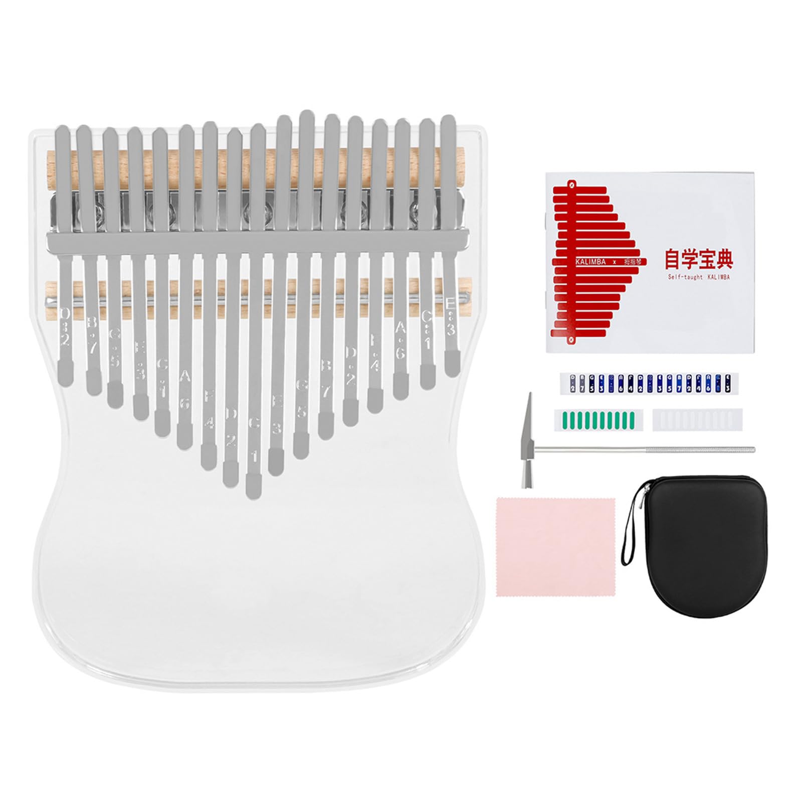 MEELYHOME Daumenklavier mit 17 Tasten, klares Daumenklavier, Kalimba-Fingerklavier, Anfänger, Keyboard, Instrument, Geschenke für Kinder, Erwachsene, Anfänger