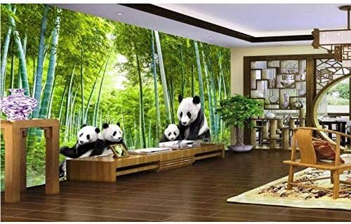 XLMING Bambus-Panda-Landschaft 3D Tapeten Home Esszimmer Sofa Schlafzimmer Wohnzimmer TV Hintergrund-350cm×256cm