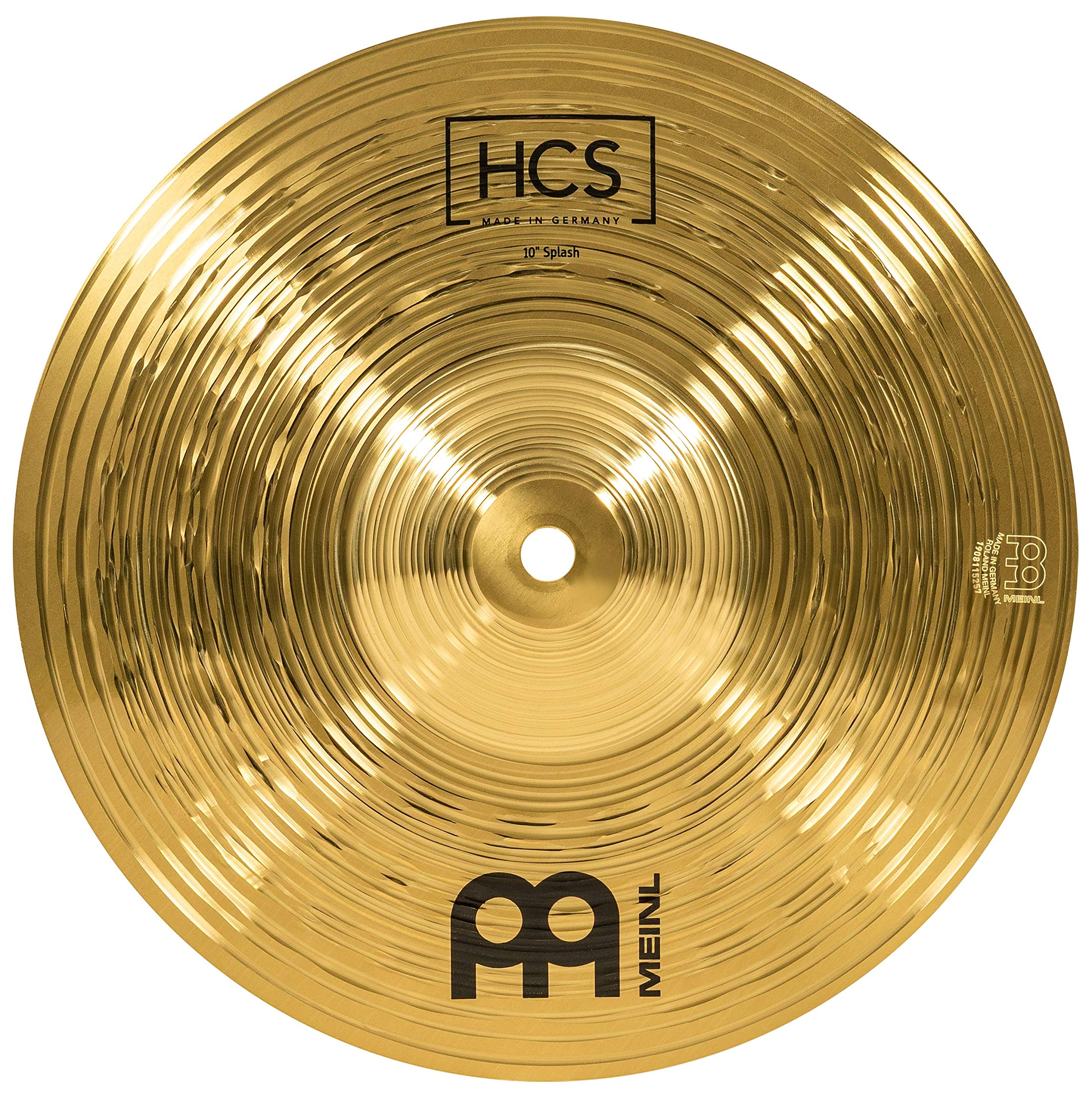 Meinl Cymbals HCS Splash — 10 Zoll (Video) Schlagzeug Becken (25,40cm) Messing, Traditionelles Finish (HCS10S)