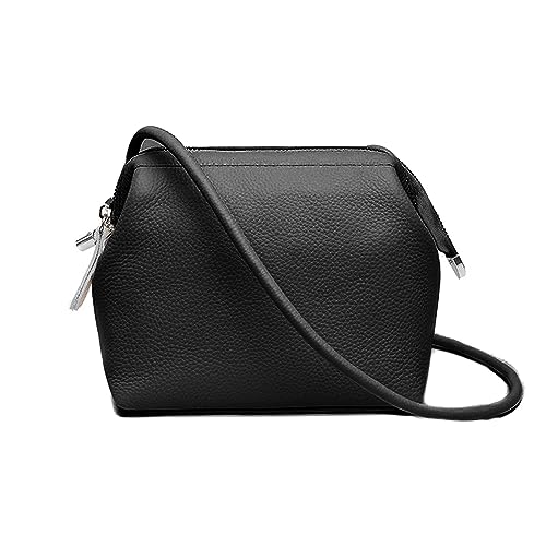 ohodhmnu 2023 modische Damen-Tragetasche, quadratische Taschen, trendige Tasche, Schultertaschen, Mädchen, Frauen, Crossbody-Tasche, einfarbig, Handytasche, Reisetasche, Schwarz , with ribbon