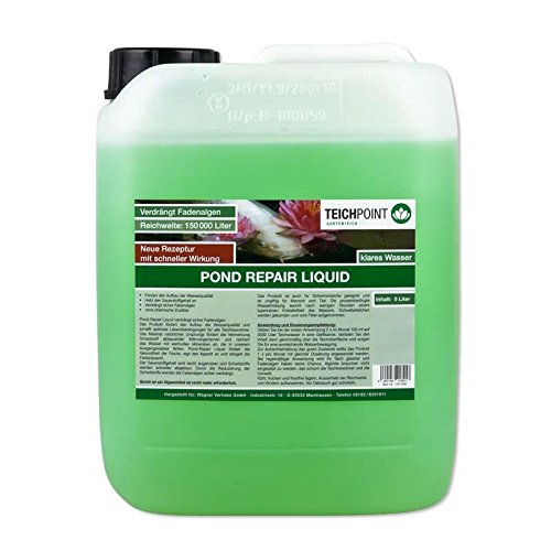 Teichpoint Pond Repair Liquid flüssig, verdrängt sicher Fadenalgen im Teich, Algen im Gartenteich (5 Liter)