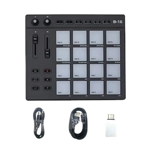 Fcuajdkq B16 MIDI Keyboard Percussion Pad - für die Musikproduktions -DJ -Controller -Arrangeurin Einfach zu Bedienen Feine Verarbeitung