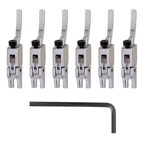 6 Stücke Gitarrensättel Tremolo Teile 6 Stücke Rollenbrücke Tremolo Sättel Gitarrenbrücke Tremolo Sättel Ersatz Set