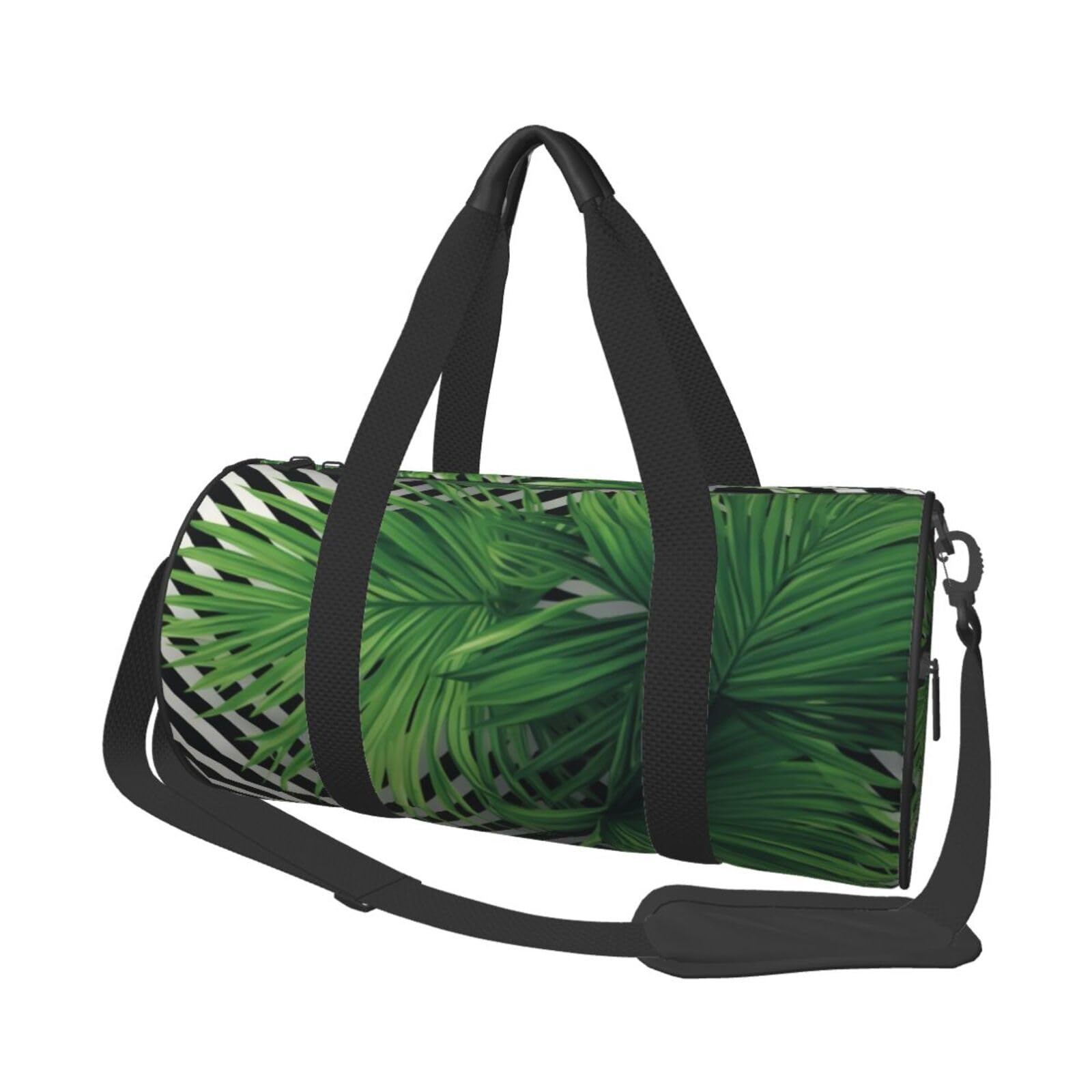 Robuste Reisetasche mit grünen Blättern der Palme, tropische Pflanzen, geräumige und stilvolle Tasche für alle Ihre Reisebedürfnisse