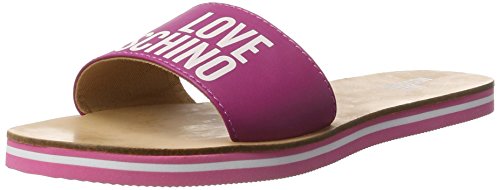 Love Moschino Damen Pantoletten, Silber (Fuchsia), 40 EU