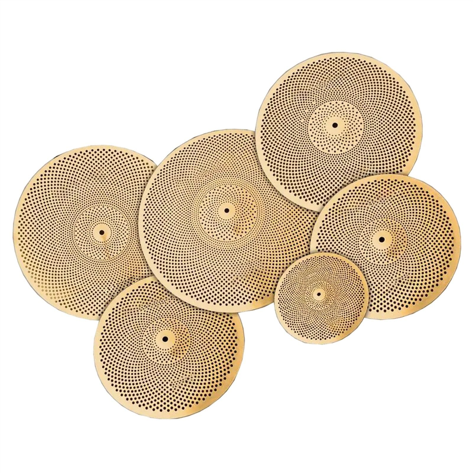 Goldenes Low-Volume-Becken-Set 10" Splash/14"Hi-Hat/16" Crash/18"Crash/20"Ride Becken Für Schlagzeug Schlagzeug-Becken-Set