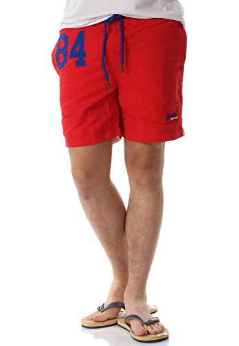 Superdry Herren Water Swim Shorts, Rosso (Yacht Club Red), L