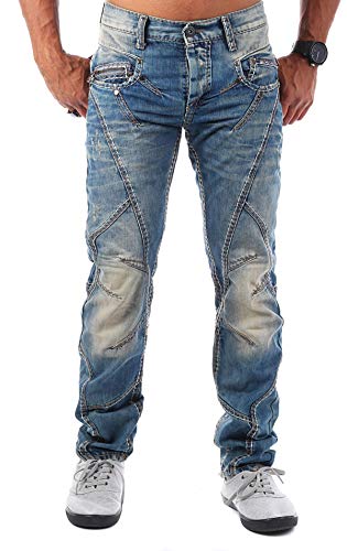 Cipo & Baxx Herren Straight Fit Jeans Thick and Pride Classic Fit blau W 40 L 32