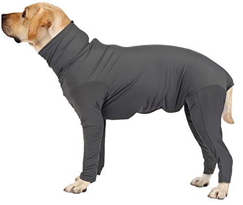 DHGTEP Hund Chirurgie Recovery-Anzug, Hund Pyjamas mit Vier Beinen, Hund Onesie Pullover für Große Mittlere Hunde, Zur Verhinderung Von Haarausfall Bei Hunden (Color : Grau, Size : XX-Large)