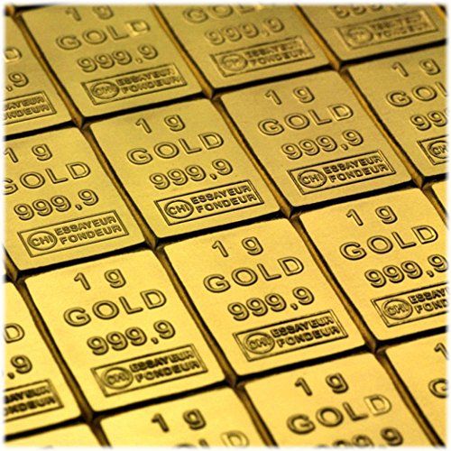 2 Gramm / 2g Gold bestehen aus 2x 1g (1 Gramm) Goldbarren 999,9 Feingold/Minibarren/Mini Goldbaren/Tafelbarren/Gold Barren/Tafel - 24 Karat - teilbar- in CombiBar Blister