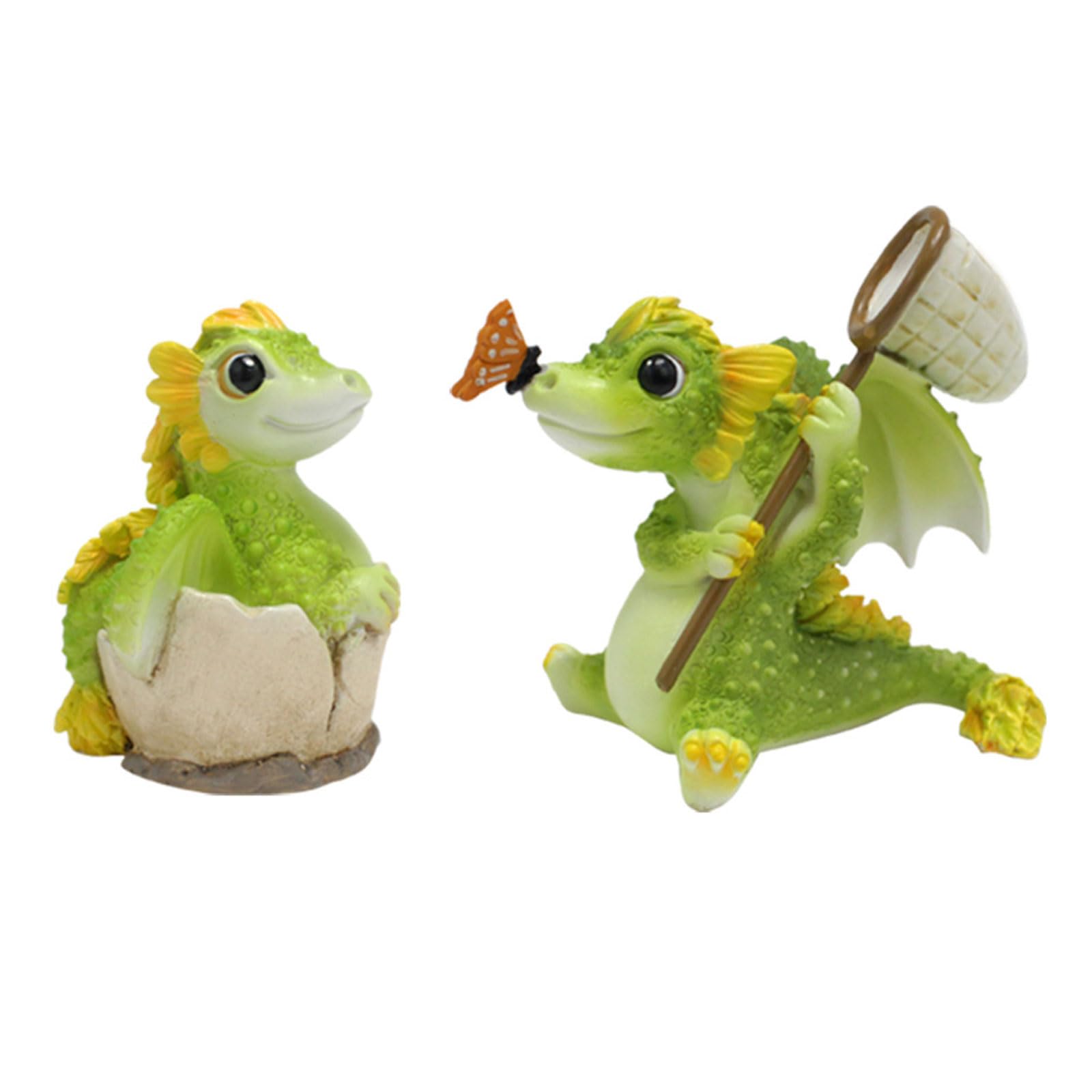 MEELYHOME Miniatur Drachenbaby Harzfigur Blumentöpfe Gartendekoration Drachen Landschaftsdekoration