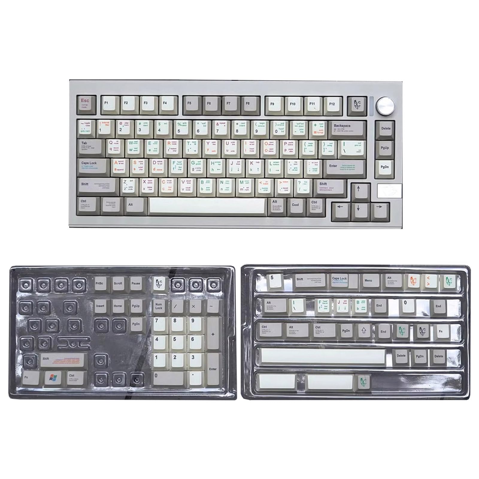 Mllepjdh PBT Tastenkappen 130 Stück Retro Programmierer DyeSublimation Tastenkappen Set CherryProfile Personalisiert Für Mechanische Tastatur Ersatz Tastenkappe