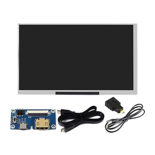 Aurgiarme HDMI-kompatibler kapazitiver Touchscreen, 17,8 cm (7 Zoll), IPS/QLEDs, dünner Bildschirm für RPI 5B/4B/3B+, entwickelt für verschiedene Projekte und Anwendungen