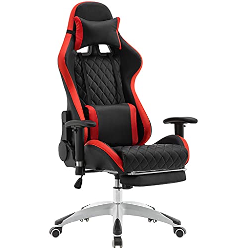 Bürostühle für Zuhause Gaming-Stuhl Gaming-Stuhl Home-Office-Schreibtischstuhl Computer-Rennstuhl Ergonomischer hoher Rücken mit Kopfstütze und Lordosenstütze Schreibtischstuhl für Schlafzimmer Run