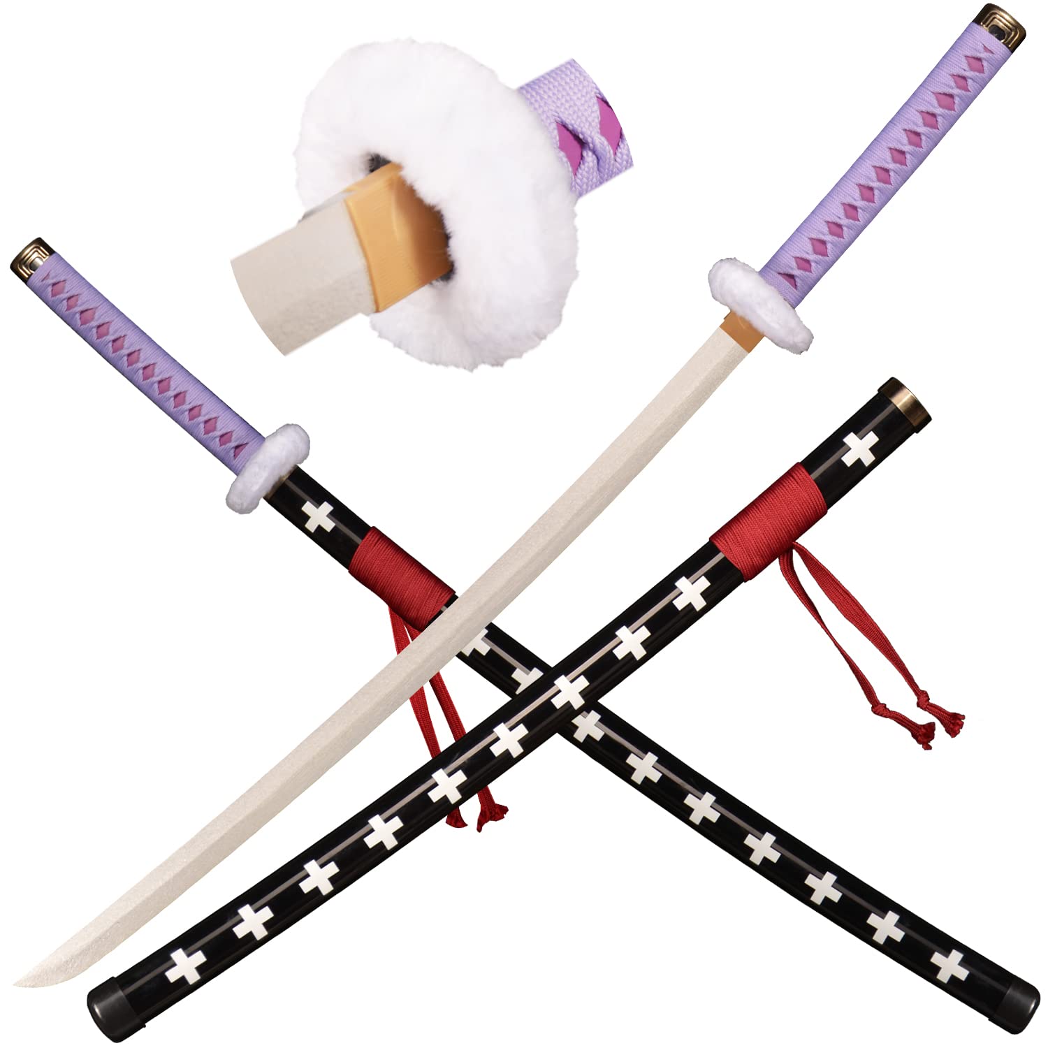 LQZJG Cosplay Anime Bambus Schwert, Trafalgar D. Water Law Schwert Katana Death Surgeon Katana lila 103cm/42 Zoll