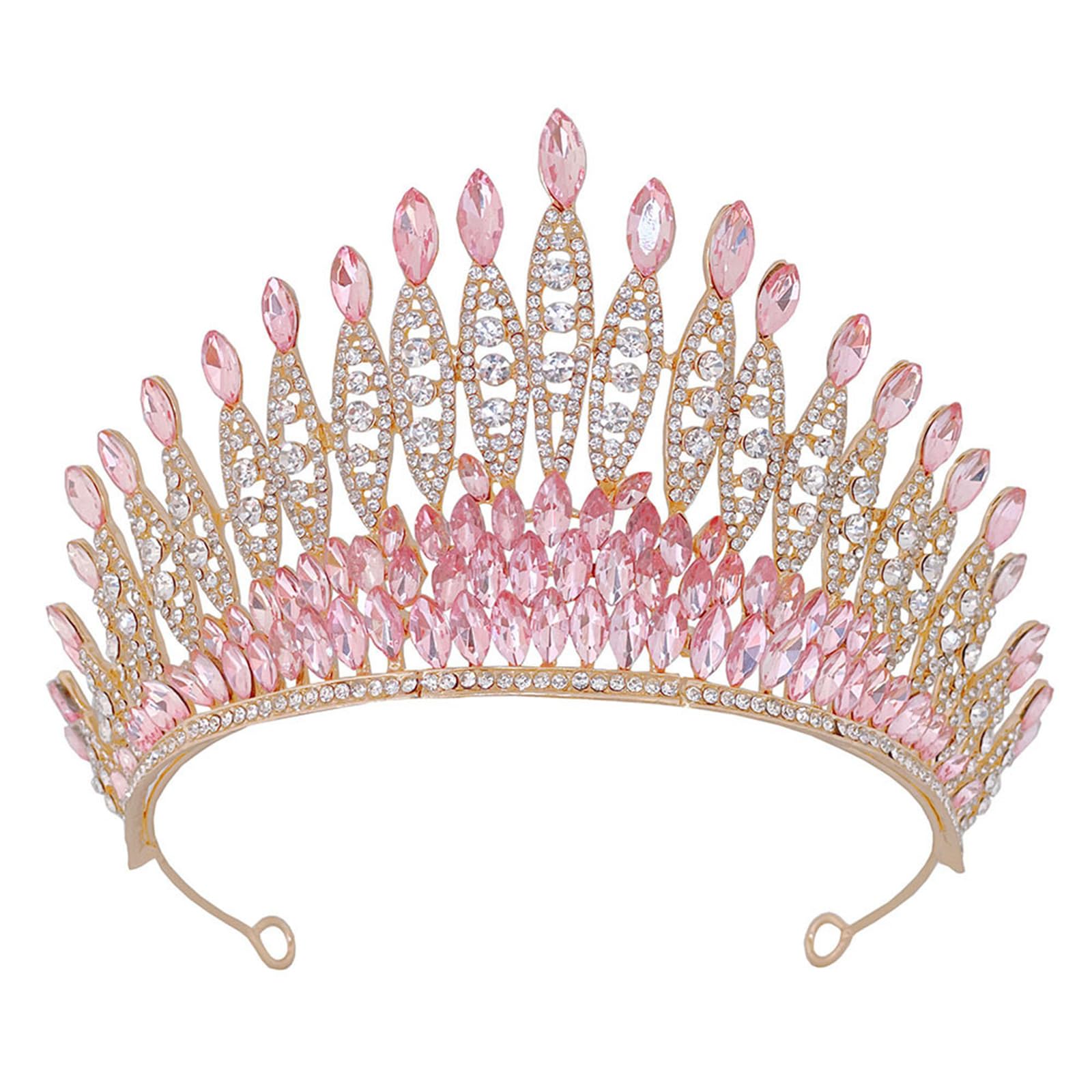 Avejjbaey Braut Kopfschmuck Mit Schimmernden Strasssteinen Bunten Kristallen Tiaras Für Hochzeiten Und Partys Eleganter Haarschmuck Für Frauen