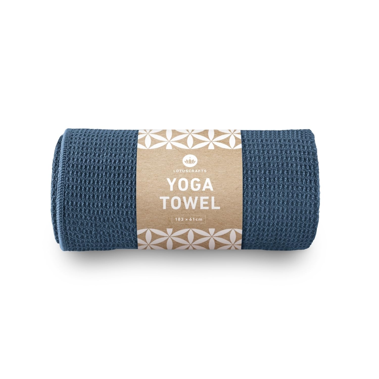 Lotuscrafts Yoga Handtuch Wet Grip - rutschfest & Schnelltrocknend - Antirutsch Yogatuch mit hoher Bodenhaftung - Yogahandtuch ideal für Hot Yoga [183 x 61 cm]