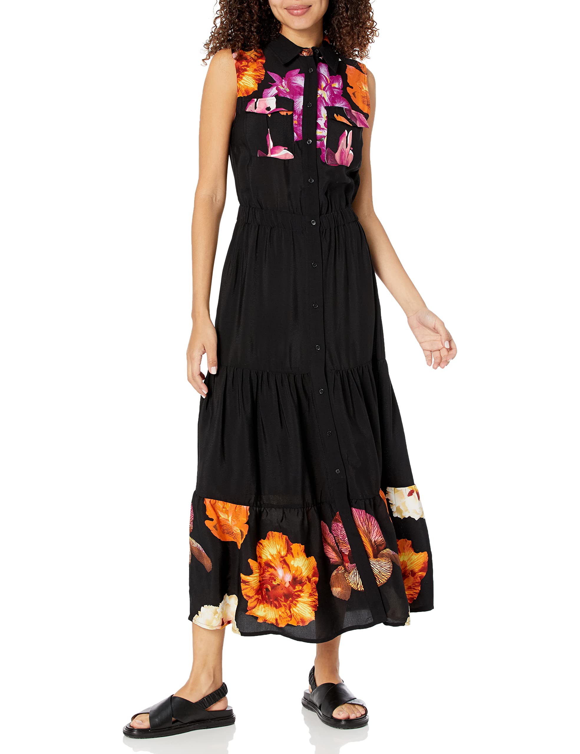 Desigual Damen Vest_suiza-lacroix 2000 Dress, Schwarz, L EU