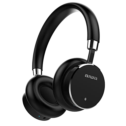 Aiwa Silence HSTBTN-800BK Kabellose Kopfhörer mit Geräuschunterdrückung, Bluetooth-Kabel