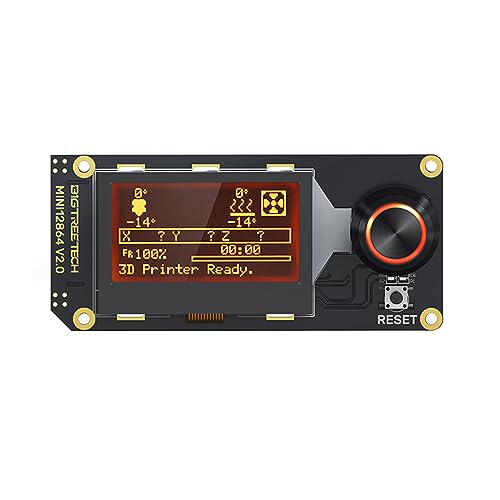 Ukbzxcmws 3D Druck Mini12864 V2.0 LCD Display Mit Hintergrundbeleuchtetem EXP1+EXP2 FPC Anschluss Einfach Zu Installierender LCD Bildschirm