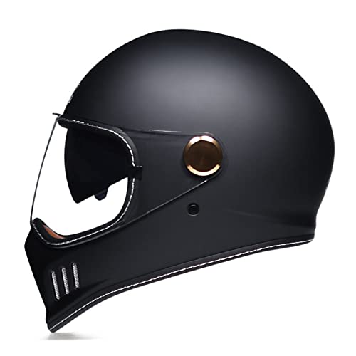 KEFFOR Retro Motorrad Helme, Vintage Motocrosshelme DOT/ECE-zugelassener, Motorradhelm Integralhelme,Motorrad-Halbhelm Mit Offenem Gesicht Herren Damen (Color : C, Size : M=57-58cm)