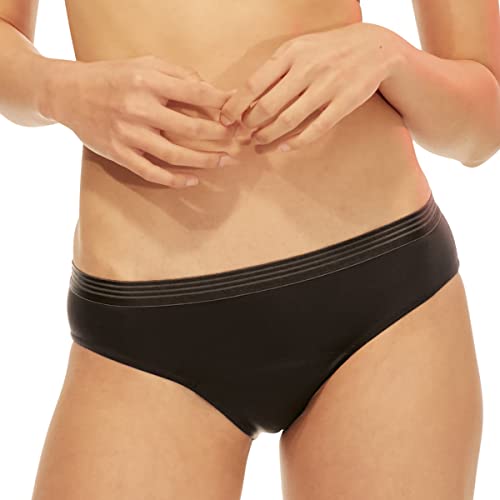 Bodyform Waschbare Periodenhose – für bis zu 12 Stunden Schutz, schwarze Menstruationsunterwäsche für moderaten Blutfluss, Bikini-Schnitt 1 Stück, Größe XL