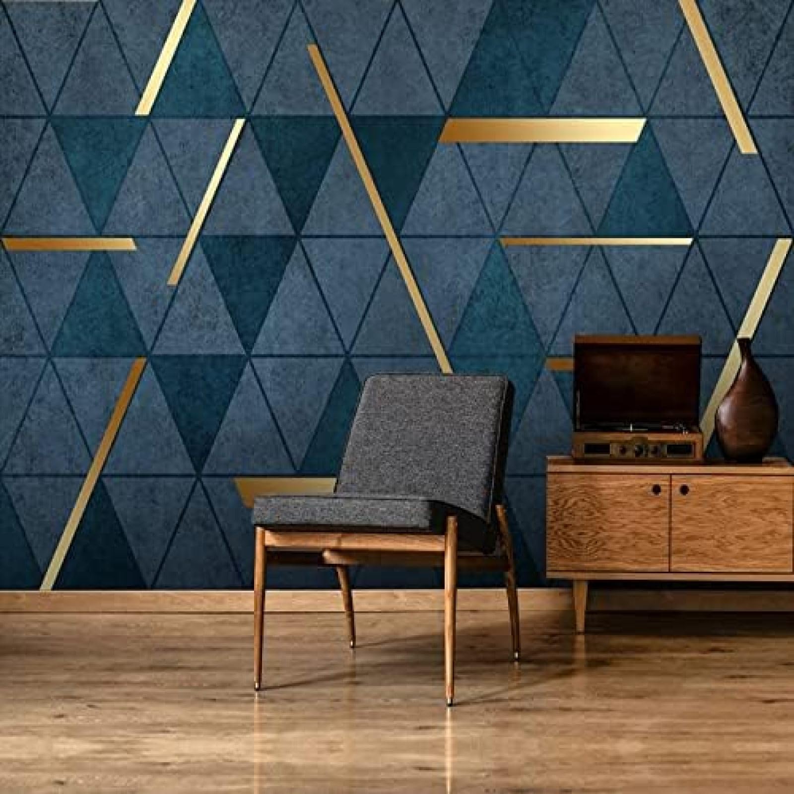 XLMING Abstrakte Geometrie Deluxe 3D Tapete Wohnzimmer Sofa Schlafzimmer Esszimmer Home Dekoration Wand-250cm×170cm