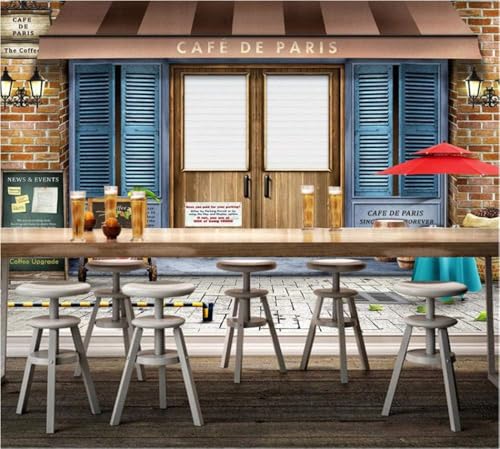 Café 3D Tapete Poster Restaurant Schlafzimmer Wohnzimmer Sofa TV Dekorative Wand-200cm×140cm