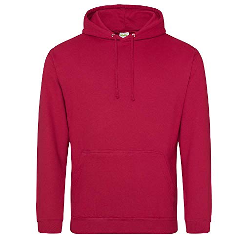 Just Hoods - Unisex College Hoodie/Red Hot Chilli, L