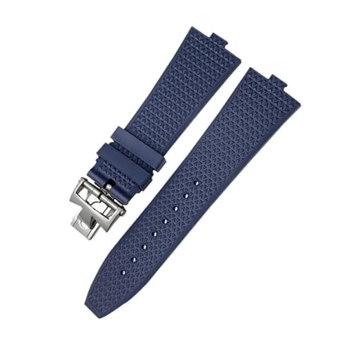 IOTUP Konvexe Fluoro-Gummi-Uhrenarmbänder, 24 x 7 mm, passend für Vacheron Constantin Übersee, Schnellverschluss-Armband aus Silikon, Schraubschnalle, 24 mm, Achat