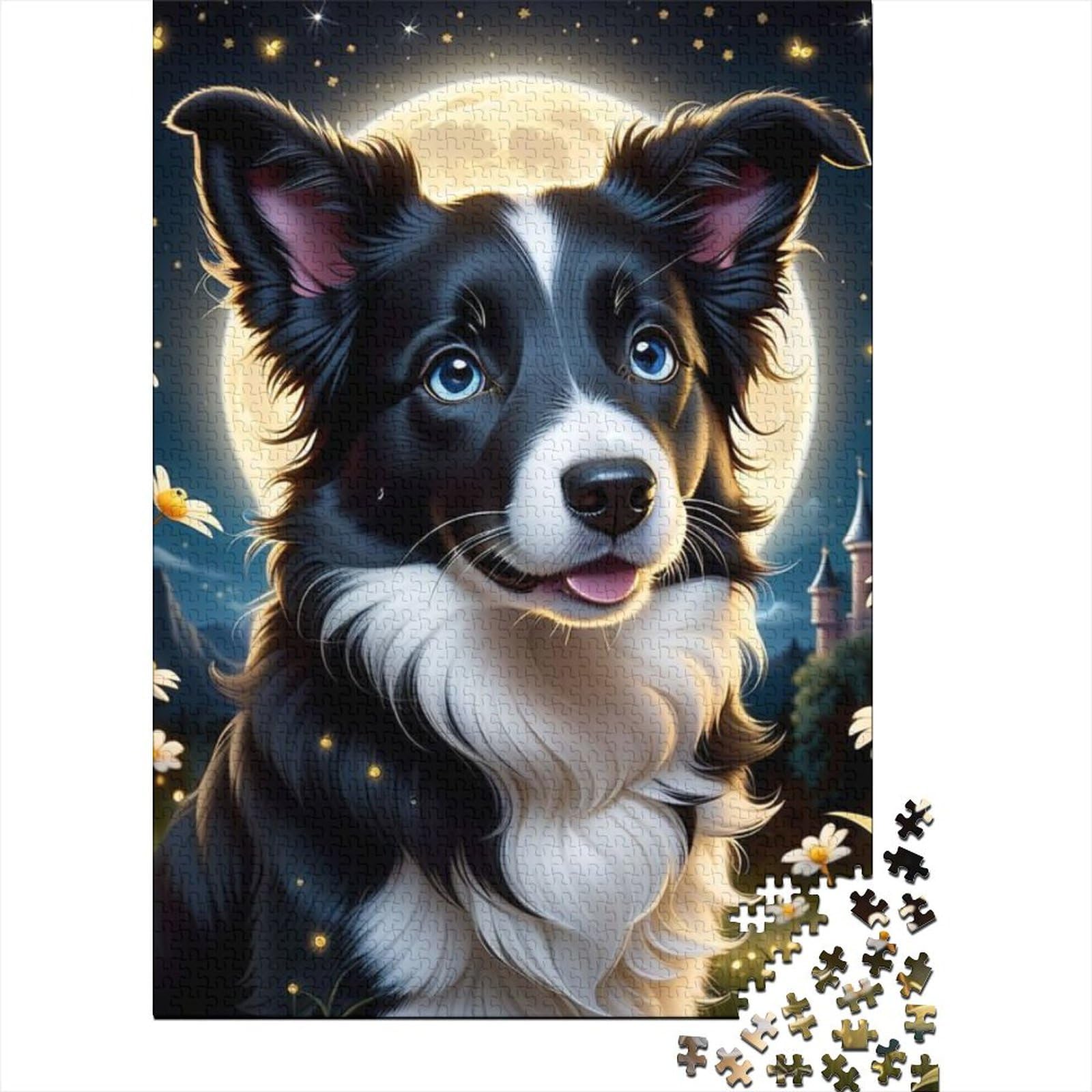 Holzpuzzle für Erwachsene mit Tier-Fantasie-Hund, 1000 Teile, Puzzle für Erwachsene, Teenager, Entspannungspuzzle, Spiele, Denksportaufgaben (Größe: 75 x 50 cm)