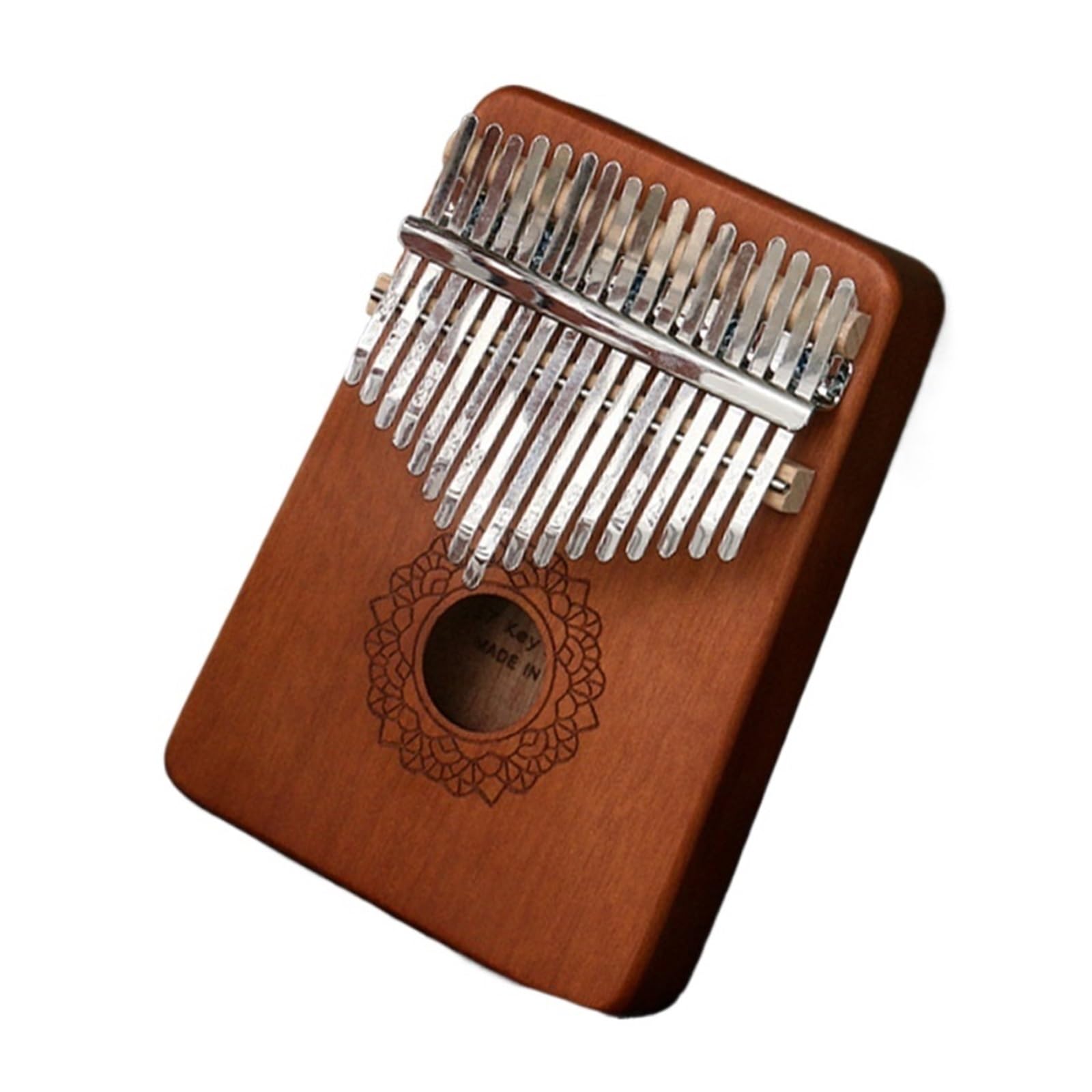 Kalimba Daumenklavier Chromatisches Daumenklavier mit 17 Tönen Kalimba Anfänger-Fingerklavier tragbare Blume blühende Retro-Farbe