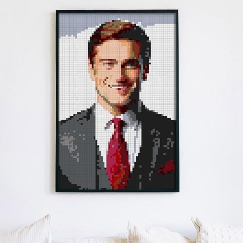 Brickddyin Custom Building Brick Art Kit, Personalisiertes Fotoblock-Puzzle-Machen Sie Ihr eigenes Puzzle-Foto-Kundenspezifisches Vatertags-lustige Geschenke für Papa (40,6 x 40,6 cm)