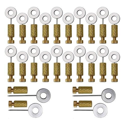 Haztholf 24 Stück Positionierungsnadel aus Leder, Positioniernadeln aus Leder, handgefertigt, Werkzeug für Nadeln aus Leder