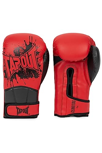 Tapout Boxhandschuhe aus Kunstleder (1Paar) Cerritos, Red/Black, 12 oz, 960008