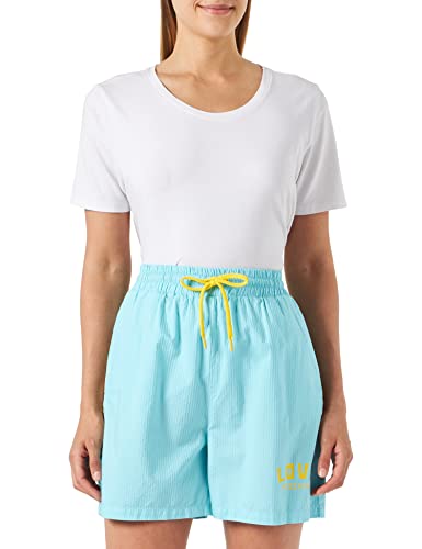 Love Moschino Women's Jogger fit Casual Shorts, Turquoise, 38