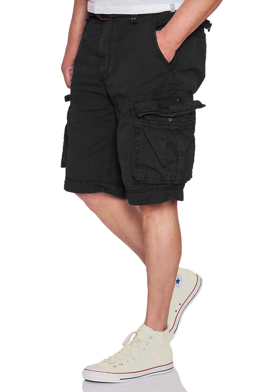 JET LAG Cargo Shorts mit Gürtel Take off 8 in vielen Farben, Farbe:Schwarz, Größe:W31