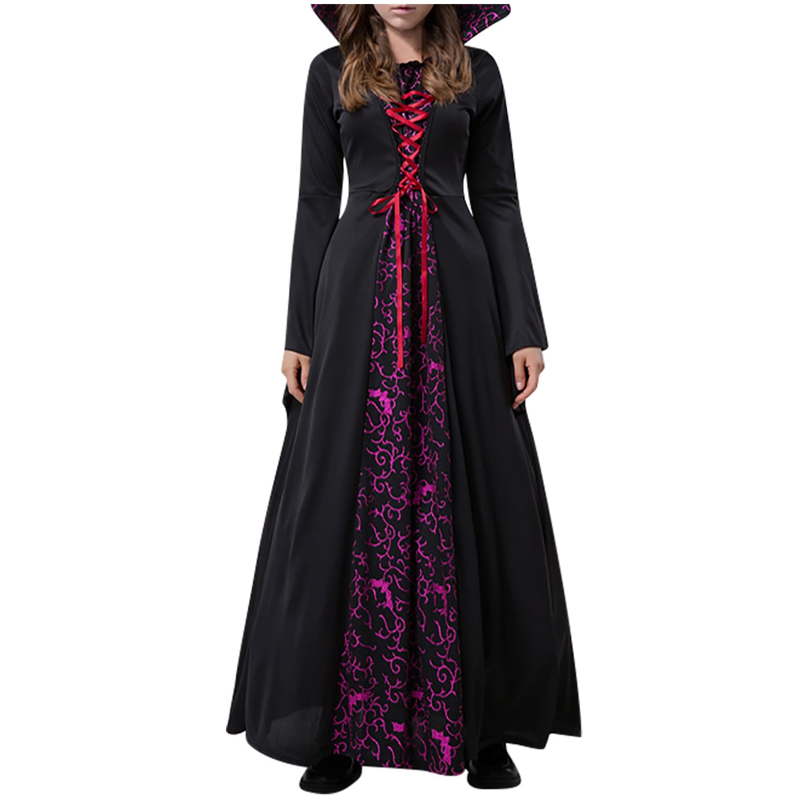 Halloween-Kostüm für Damen, Renaissance-Kleider mit Korsett, mittelalterliche Kostüme, Hexenkönigin, Überkleid, Cosplay-Outfits