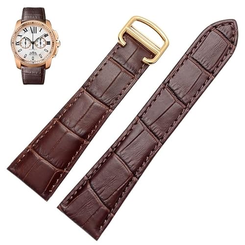 BANDKIT Uhrenarmband für Cartier Tank Calibre Serie, echtes Leder, mechanische Uhr für Damen und Herren, 20 mm, 22 mm, 23 mm, 25 mm, 23 mm, Achat