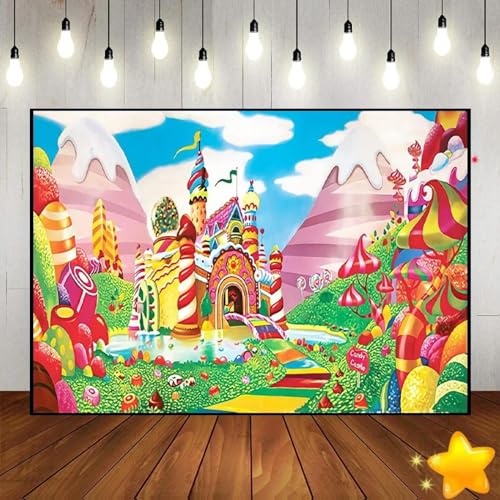 Süß Bunt Strudel Lutscher Zuckerbohnen Hintergrund Fotografie Hintergründe Party Foto Dekoration Baby Dusche Vinyl Banner 240X180cm