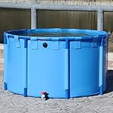 Aquarium Pool Teich Wasserdichter Plastikbeutel Pool Mit Unterstützung Multifunktions-PVC-Teiche Mit Ablassventil Faltbarer Fischteich Leinwand Kulturteich Aquarium